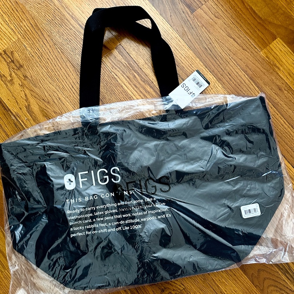 Figs black canvas tote bag